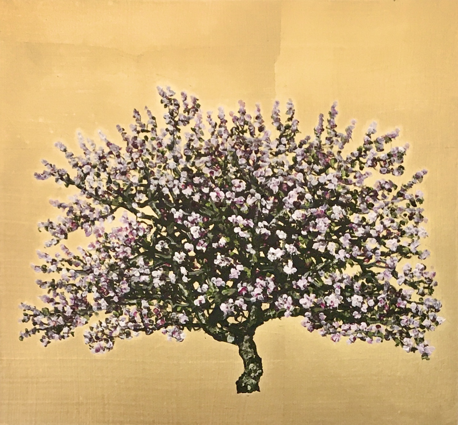 Oil on gold leaf